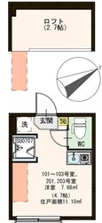 ハーモニーテラス志茂Ⅷの物件間取画像